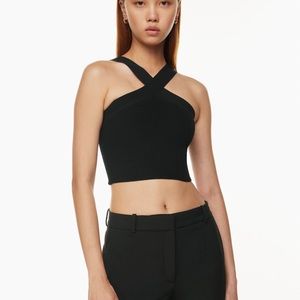 Babaton Sculpt Knit Criss Cross Cropped Tank